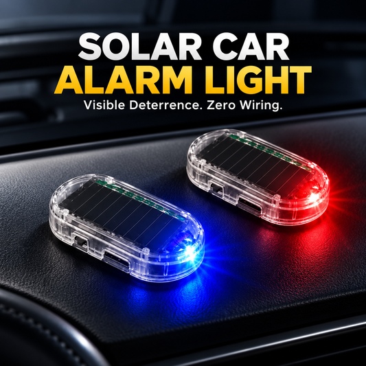 Luz de Segurança Solar para Carro - Luz de Segurança Intermitente DIY para Dissuasão de Veículos