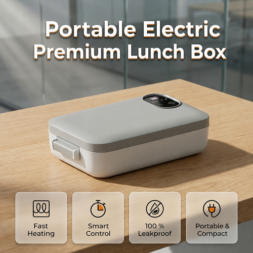 🎀 Rechargeable Electric Lunch Box – Enjoy Hot, Homemade Meals Anywhere! 🍱⚡