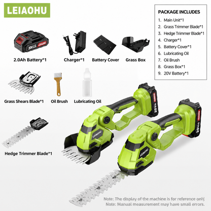 20V Cordless 2-in-1 Grass Shear & Hedge Trimmer with Battery & Charger
