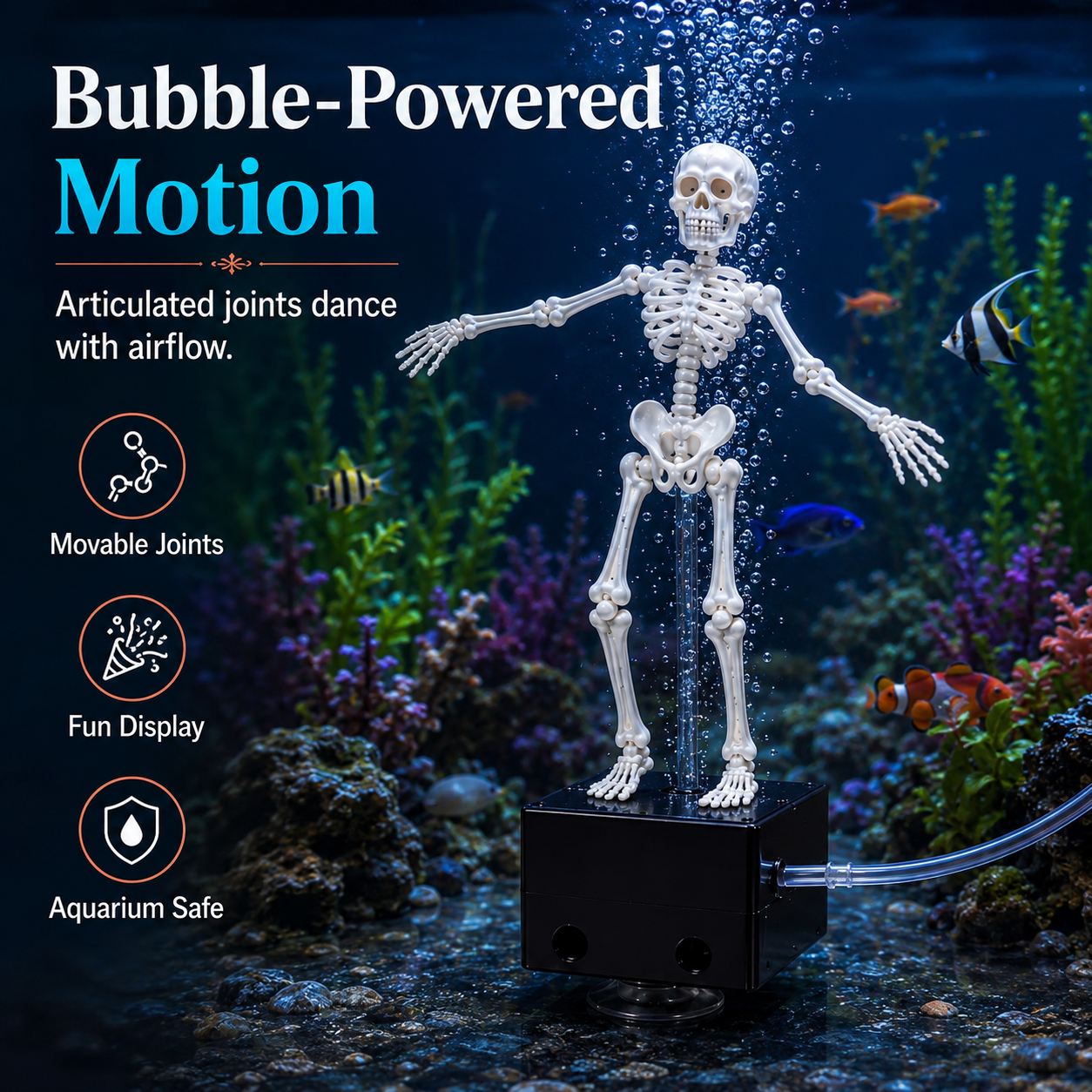 🔥 LAST DAY 50% OFF-🌊Dancing Skeleton Aquarium Bubbler