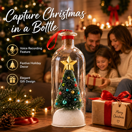 🎅Early Christmas  Sale🎄 Recordable Christmas Tree Message In A Bottle