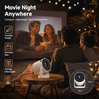 🔥Limited-Time Sale | Portable 4K Mini Projector – WiFi 6, Bluetooth 5.2 & 180° Rotation