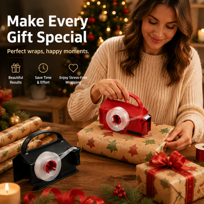 🔥Last Day 50% OFF🎁 2-in-1 Wrapping Paper Cutter & Tape Dispenser – Faster Gift Wrapping Tool