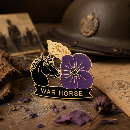 🎖️ War Horse Purple Poppy 111th Anniversary Brooch – Limited Edition Remembrance Pin