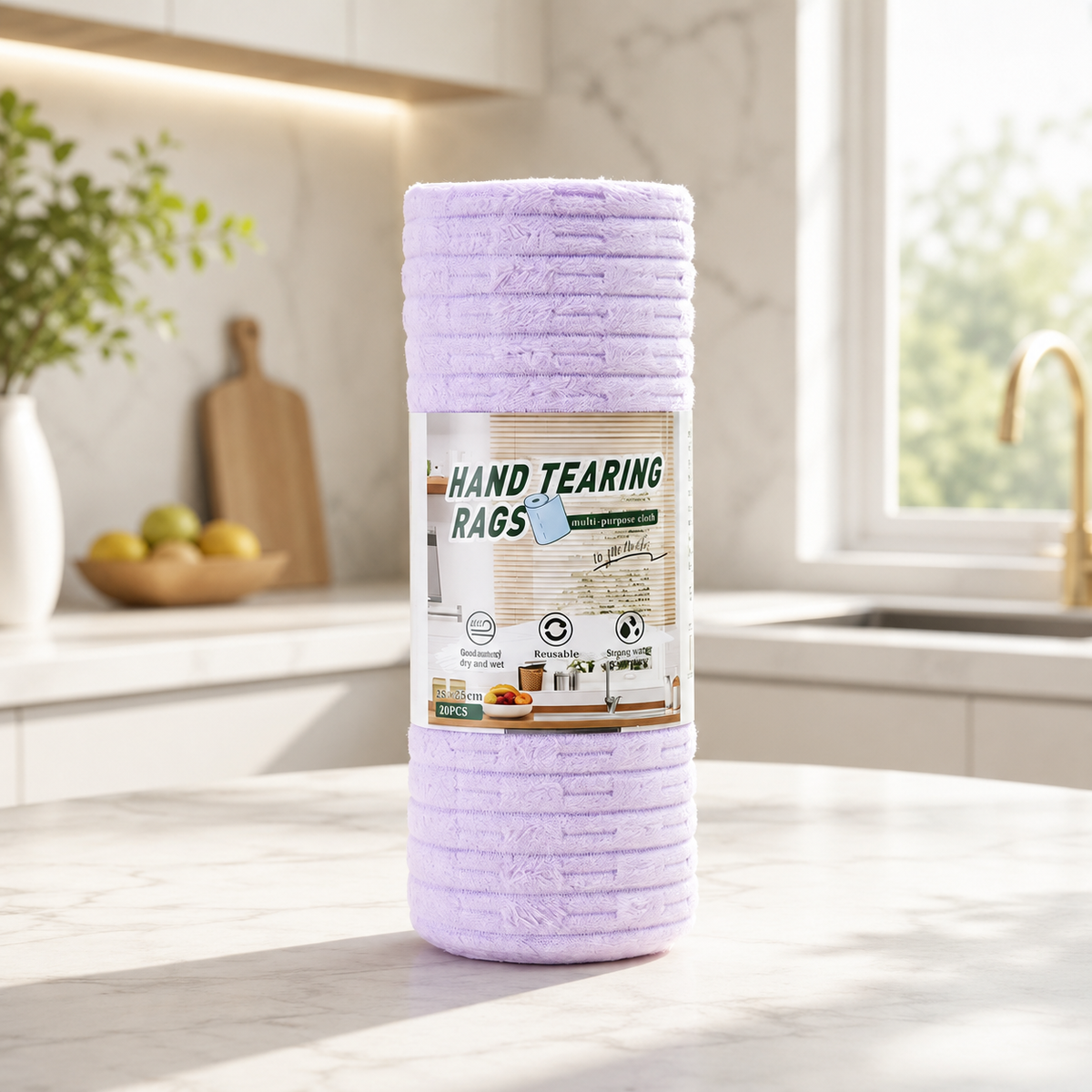 🧽 Reusable Tear-Off Cleaning Cloth Roll | Multipurpose Washable Kitchen & Home Towels