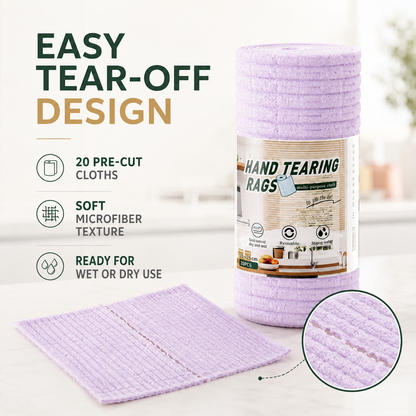 🧽 Reusable Tear-Off Cleaning Cloth Roll | Multipurpose Washable Kitchen & Home Towels