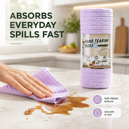 🧽 Reusable Tear-Off Cleaning Cloth Roll | Multipurpose Washable Kitchen & Home Towels