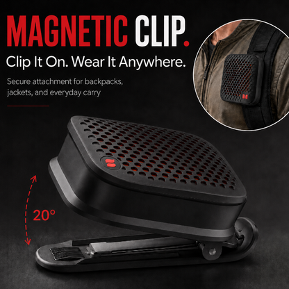 🔊 Wearable Magnetic Clip-On Bluetooth Speaker – Ultra-Light, IPX7 Waterproof & TWS Stereo