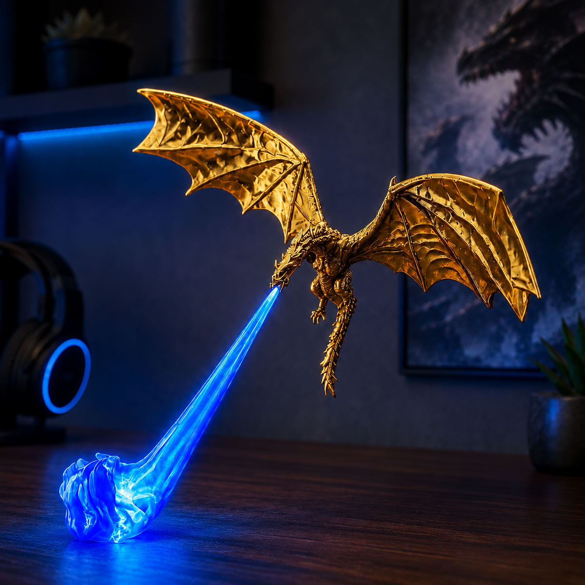 🎃Halloween Special Offer🐉Dragon Breath LED Display Lamp – Fire & Ice Fantasy Dragon Decor