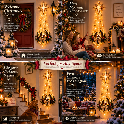 ✨Last Day 49% OFF✨✝️ Bethlehem Star of Faith – Lighted Nativity Wall Decor