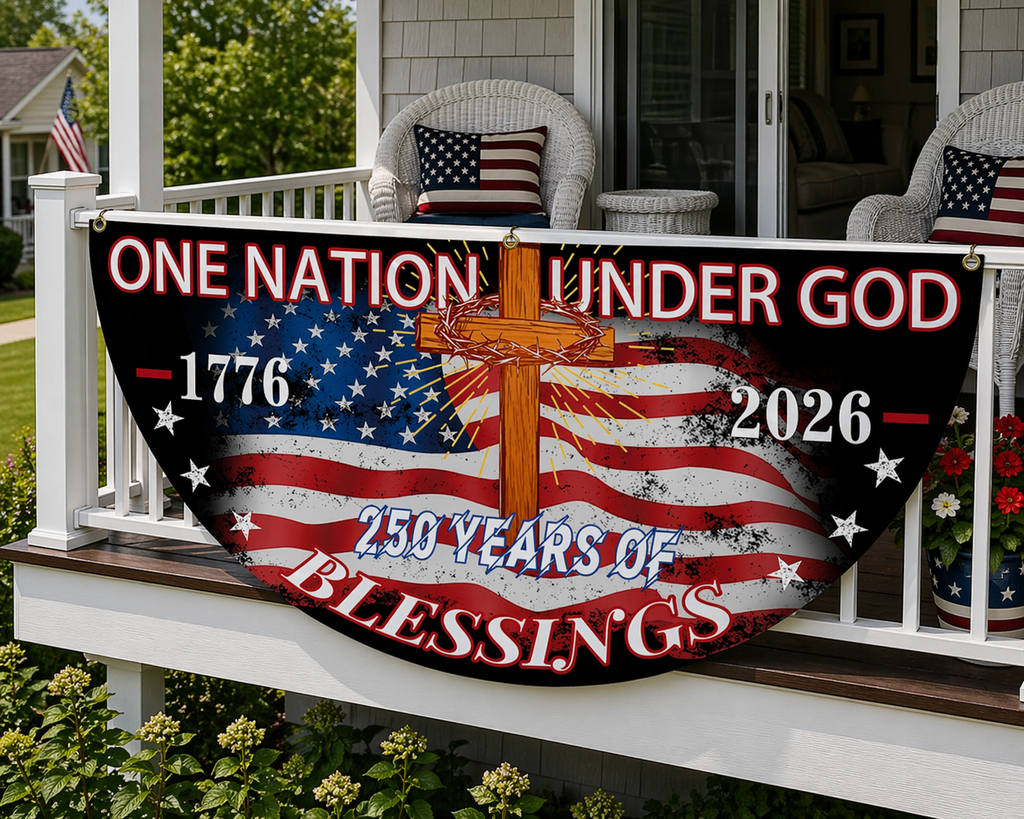 🎉 Celebrate USA’s 250th – Patriotic Half Round Banner 🦅