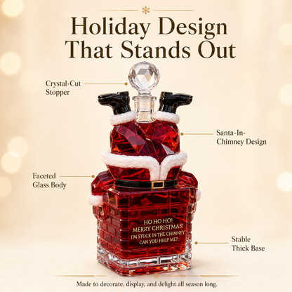 🎅 2026 Christmas Gift 70% Off--💥 Pre-order: 70% Off – Santa Stuck in the Chimney Whiskey Bottle