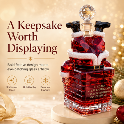 🎅 2026 Christmas Gift 70% Off--💥 Pre-order: 70% Off – Santa Stuck in the Chimney Whiskey Bottle