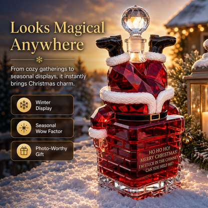 🎅 2026 Christmas Gift 70% Off--💥 Pre-order: 70% Off – Santa Stuck in the Chimney Whiskey Bottle