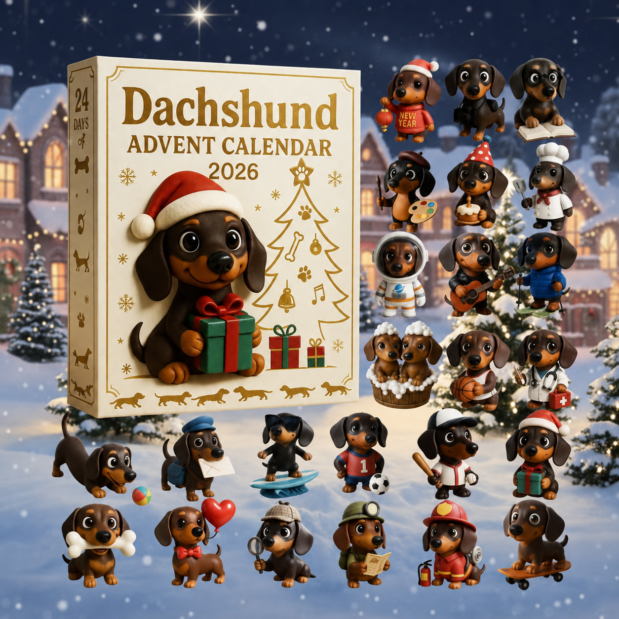 🔥Last Day 50% OFF 🎄🐾 2026 Dachshund Advent Calendar 🐶✨