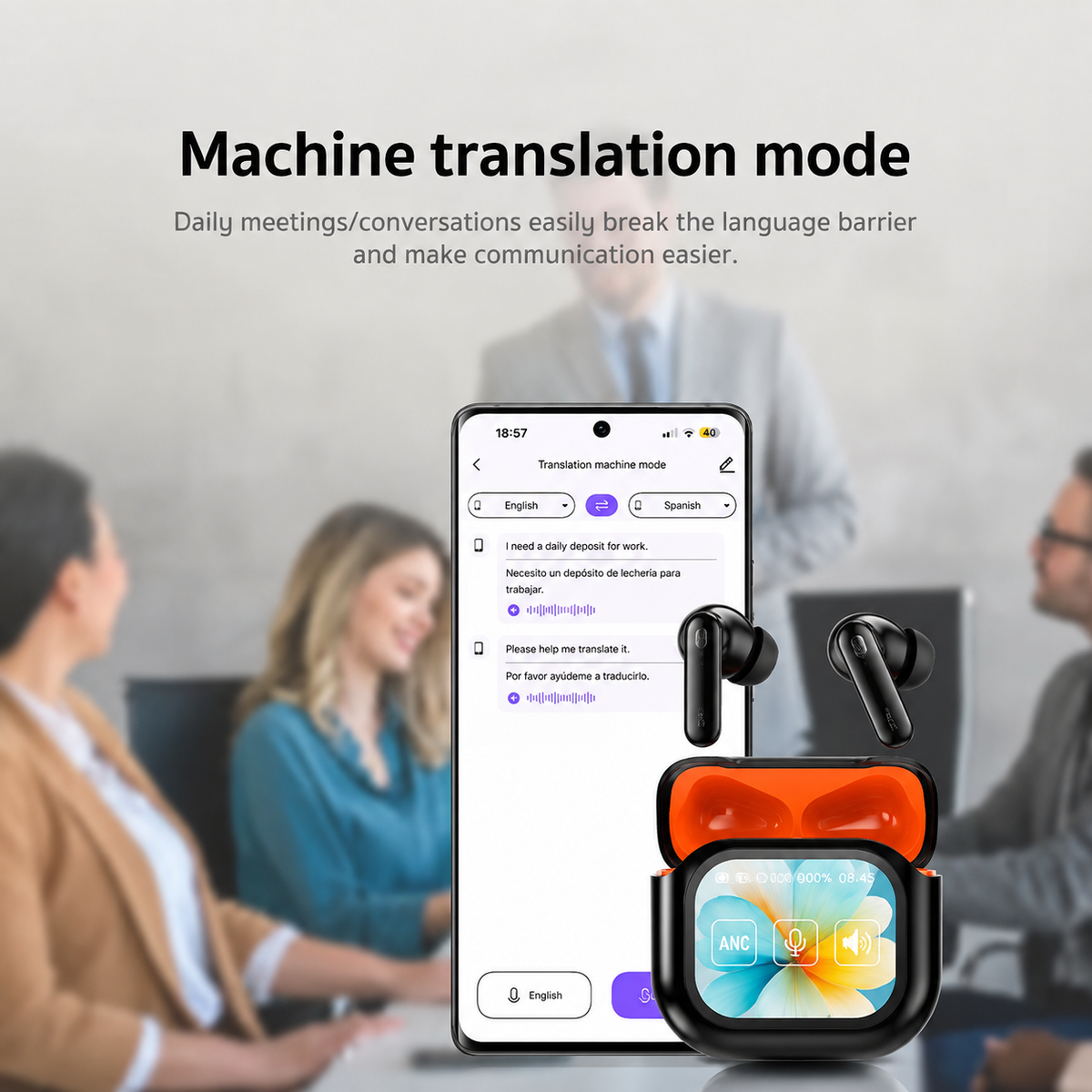 🔥LAST DAY 50% OFF 🌎2026 New Bluetooth Wireless Noise-Canceling Translation Earbuds