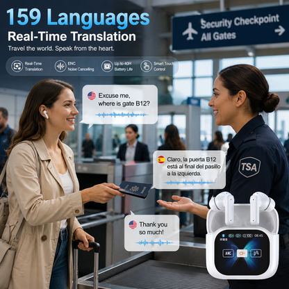 🔥LAST DAY 50% OFF 🌎2026 New Bluetooth Wireless Noise-Canceling Translation Earbuds