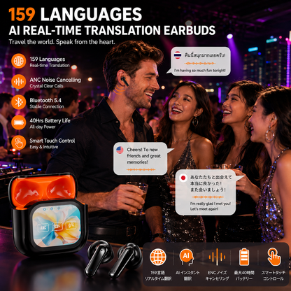🔥LAST DAY 50% OFF 🌎2026 New Bluetooth Wireless Noise-Canceling Translation Earbuds