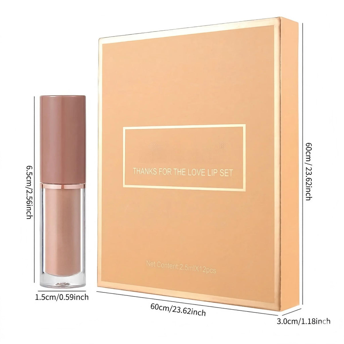 12-Color Liquid Lipstick Gift Set: Vibrant Shades & Long-Lasting Wear