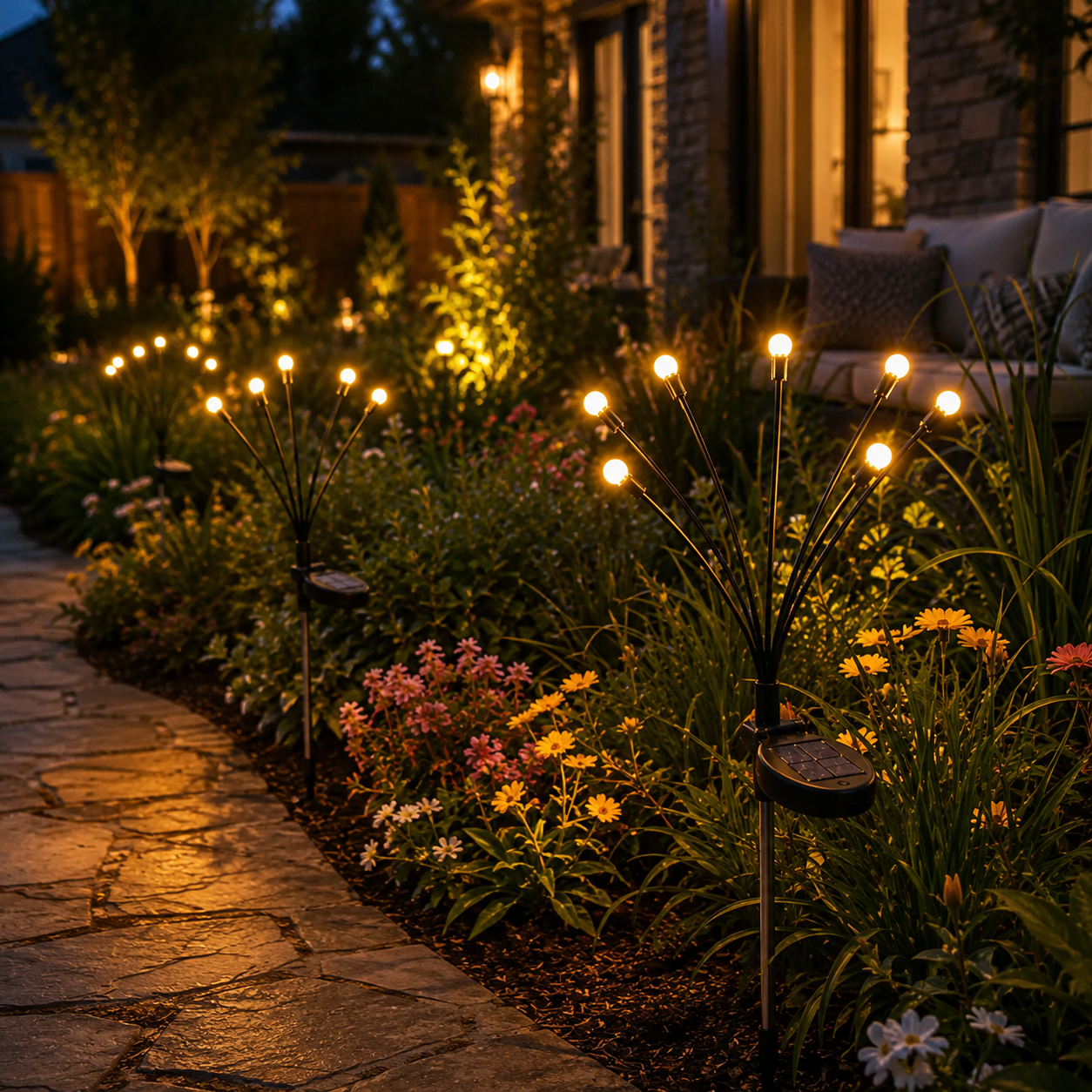 Outdoor Solar Firefly Garden Lights Waterproof 4/8 Pack