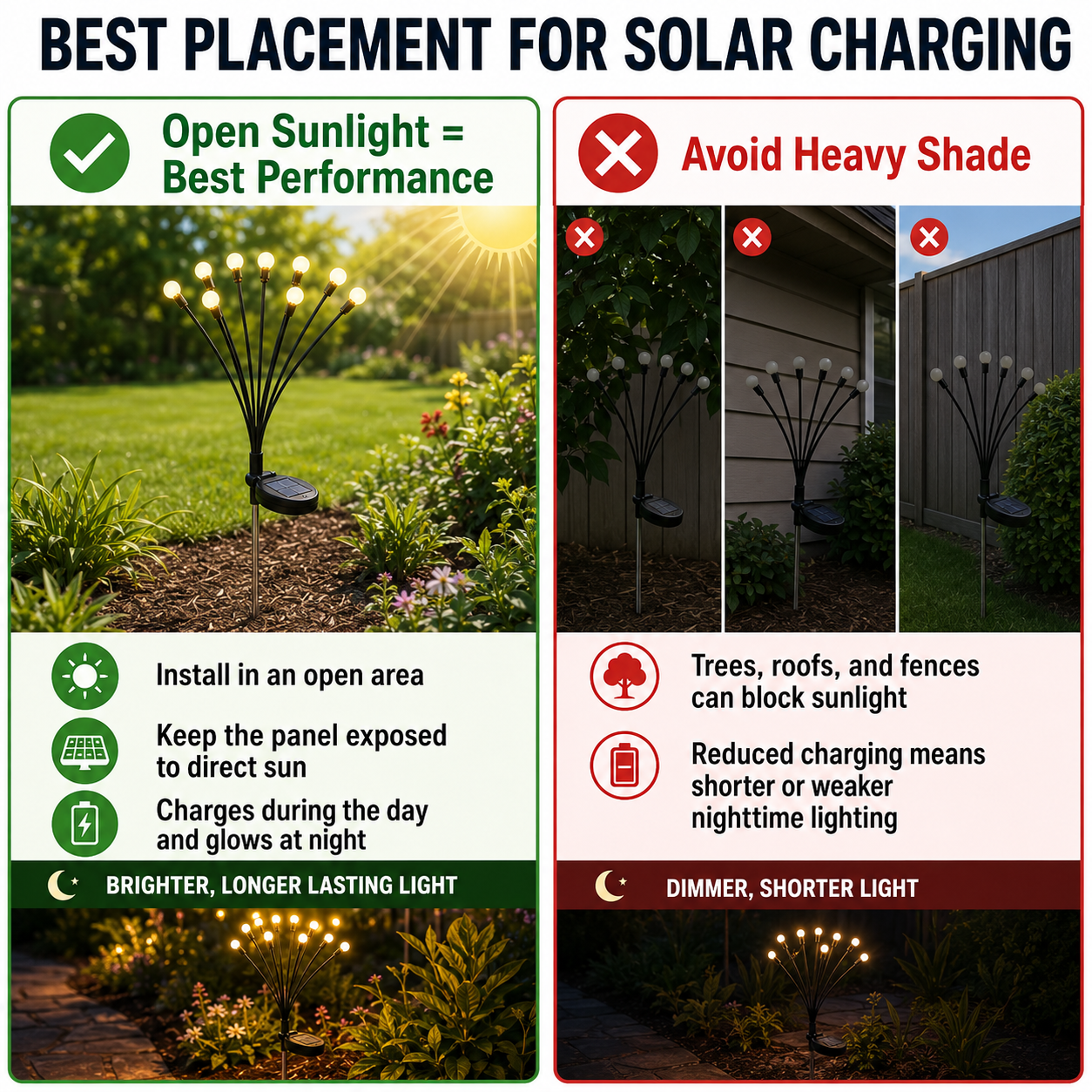 Outdoor Solar Firefly Garden Lights Waterproof 4/8 Pack
