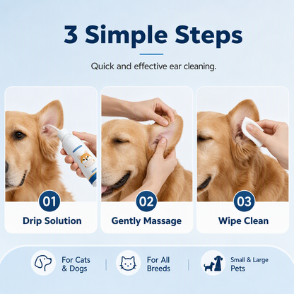 🐶🐱 Pet Ear Cleaner – Gentle Ear Cleaning & Itch Relief for Dogs & Cats