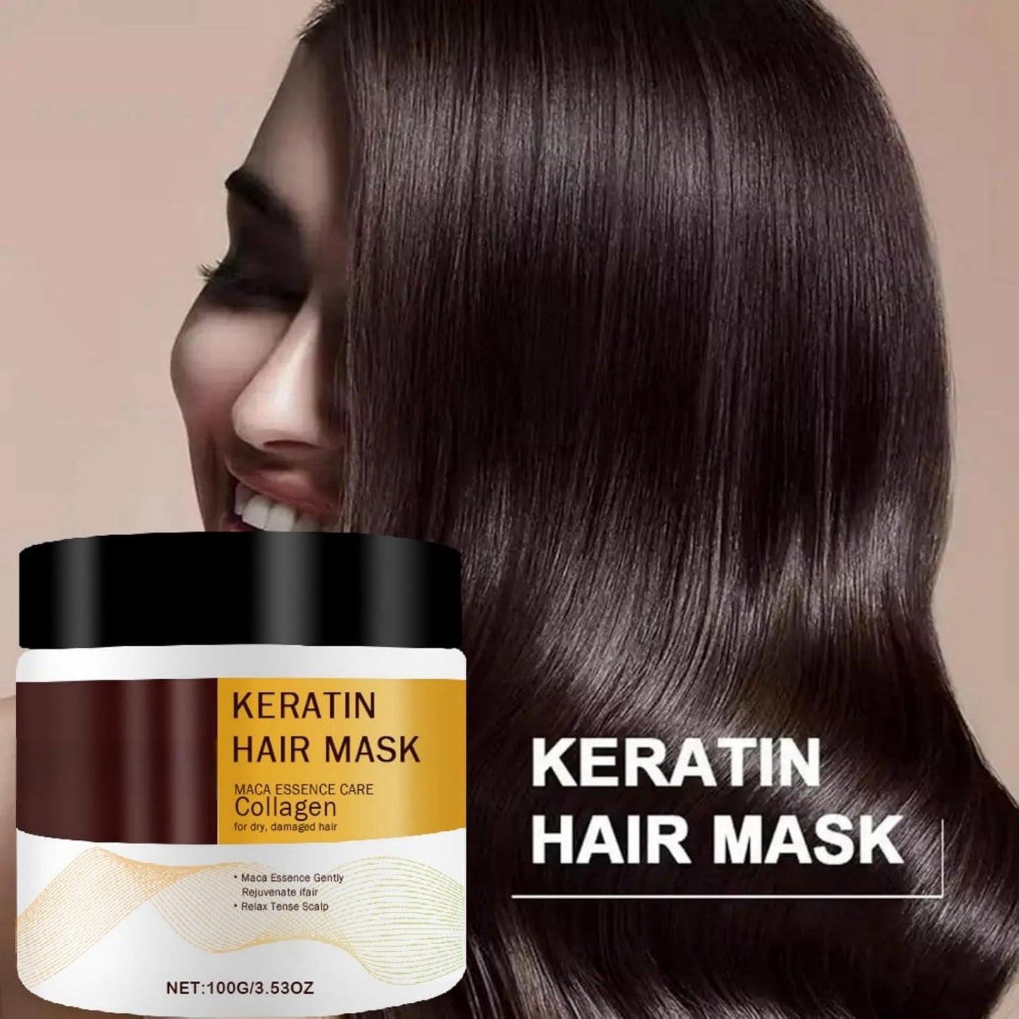💁‍♀️ Herbal Collagen Hair Revival Mask – Nourish, Repair & Revive Dry, Damaged Hair ✨