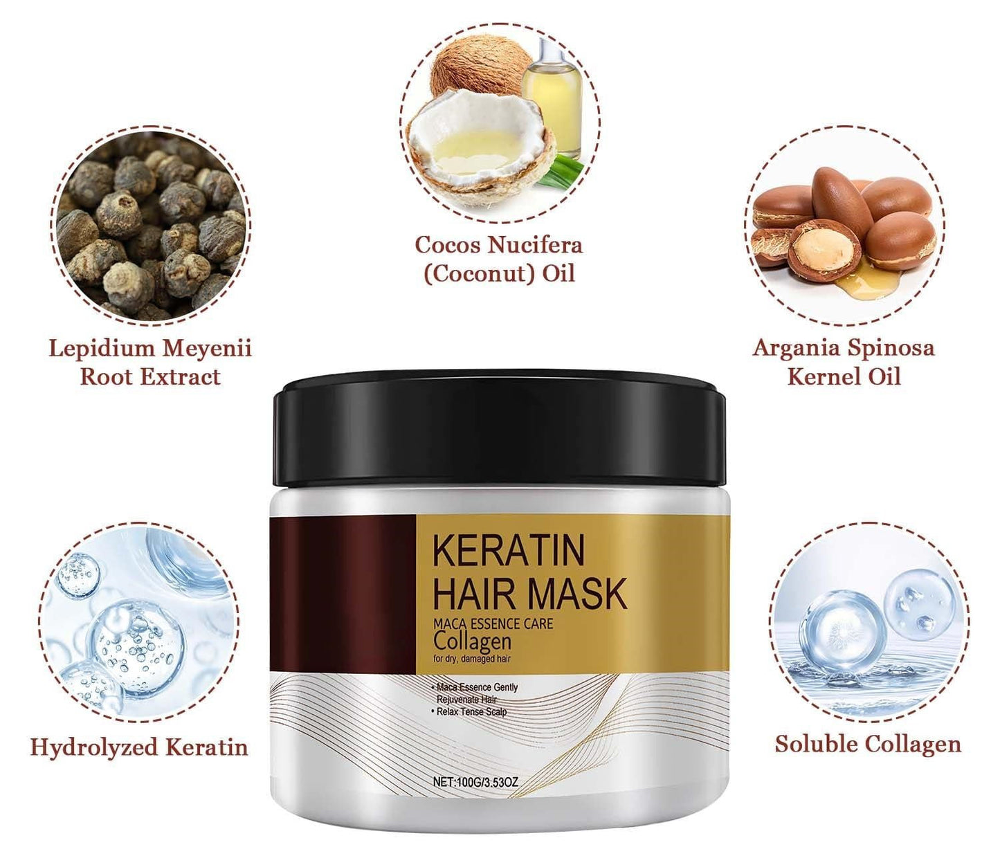 💁‍♀️ Herbal Collagen Hair Revival Mask – Nourish, Repair & Revive Dry, Damaged Hair ✨