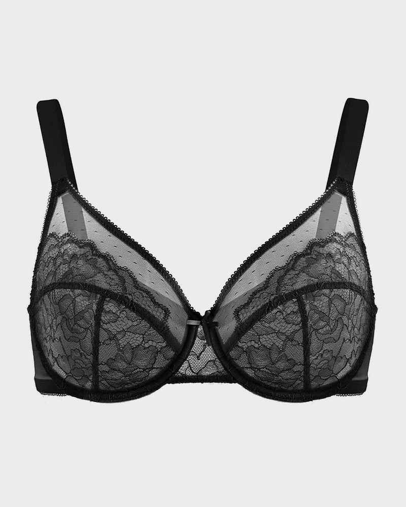 🔥Buy 2 Get 1 Free🔥Full Coverage Lace Minimizer Bra - Petal