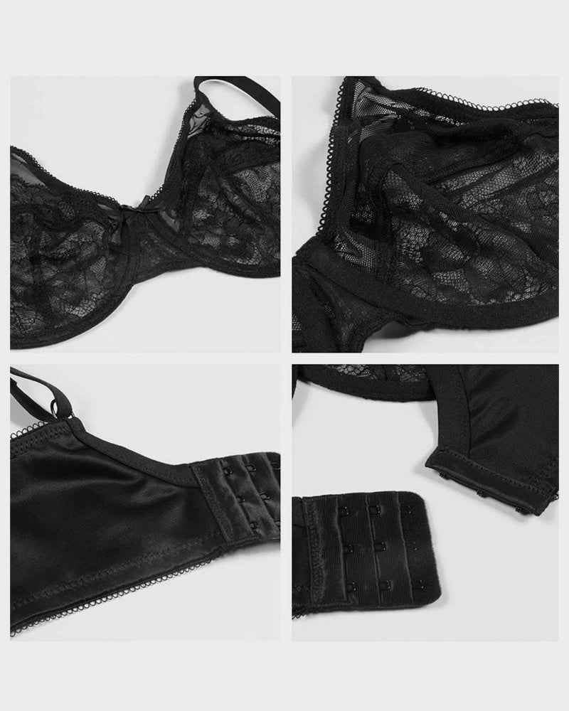 🔥Buy 2 Get 1 Free🔥Full Coverage Lace Minimizer Bra - Petal