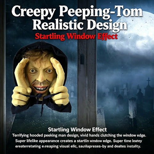 🔥Last Day 50% OFF👻Creepy Peeping‑Tom Window Hanger｜Scary Halloween Prank Decor😱
