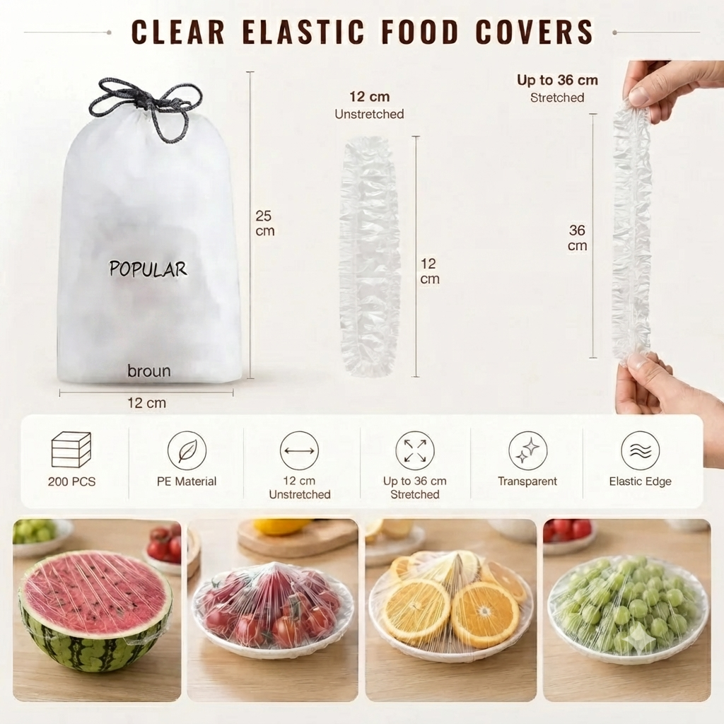 🔥100PCS Disposable Stretch Food Covers for Bowls & Plates