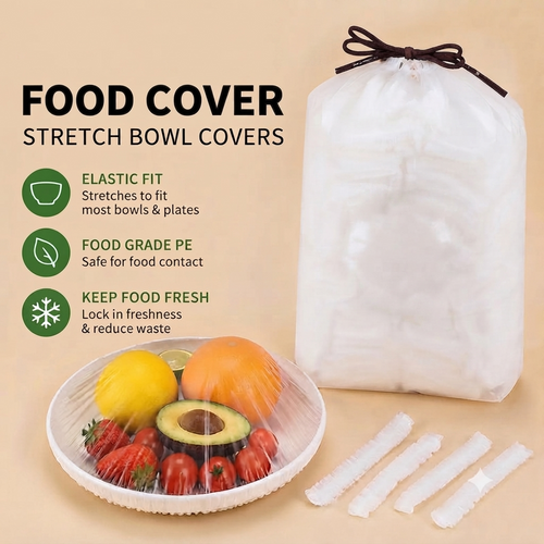 🔥100PCS Disposable Stretch Food Covers for Bowls & Plates