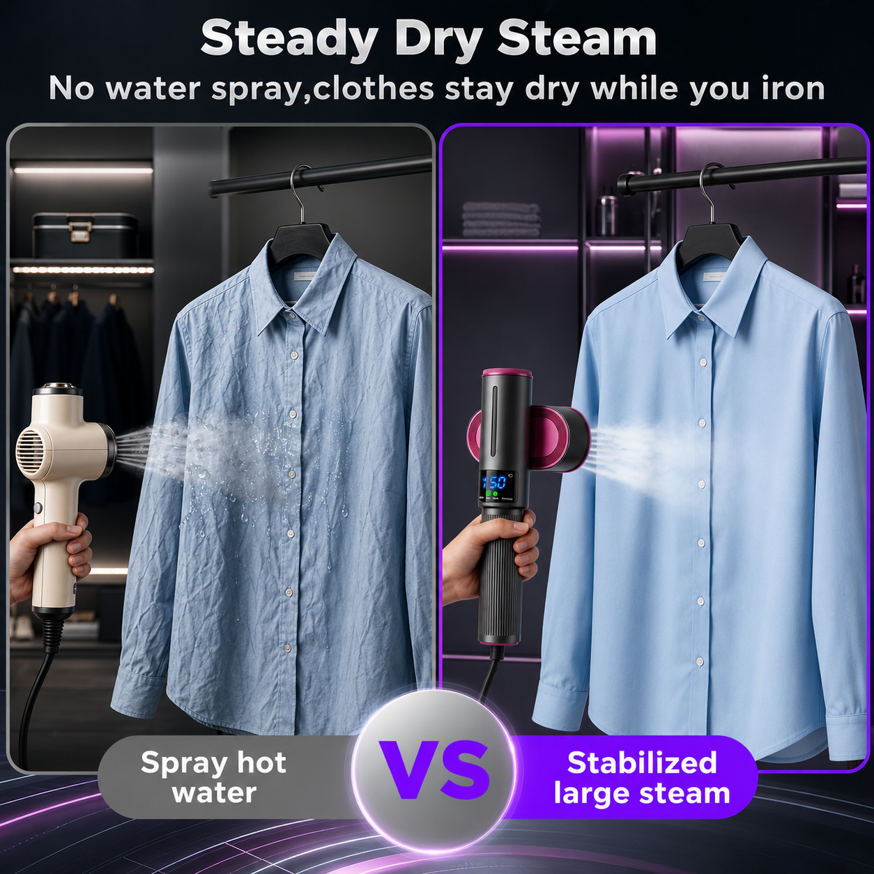 2-in-1 Portable Steam Iron & Garment Steamer – Compact, Powerful & Travel-Friendly