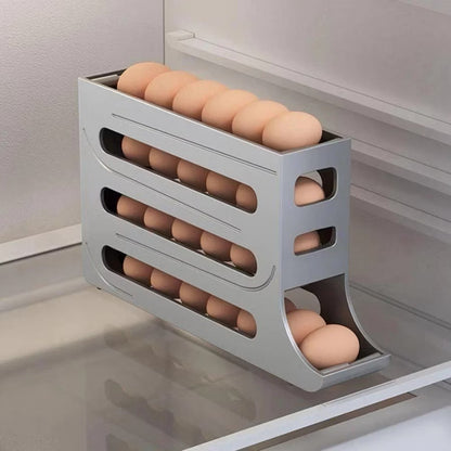 Porta Ovos 4 Andares Deslizante – Organize sua Geladeira  🥚✨