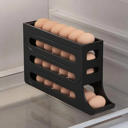 Porta Ovos 4 Andares Deslizante – Organize sua Geladeira  🥚✨