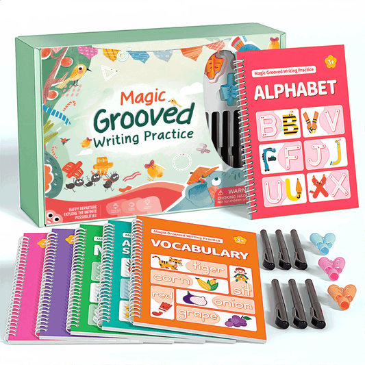 Reusable Magic Grooved Handwriting Practice Copybook Set