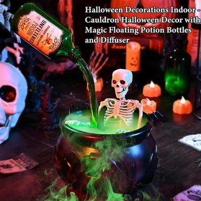 Witch Cauldron with LED Light & Fog Mist Maker