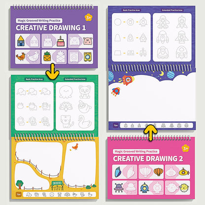 Reusable Magic Handwriting Practice Copybook Set