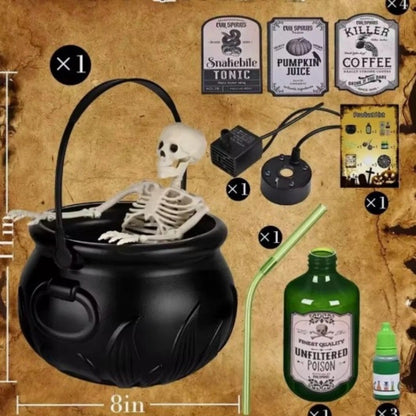 Witch Cauldron with LED Light & Fog Mist Maker