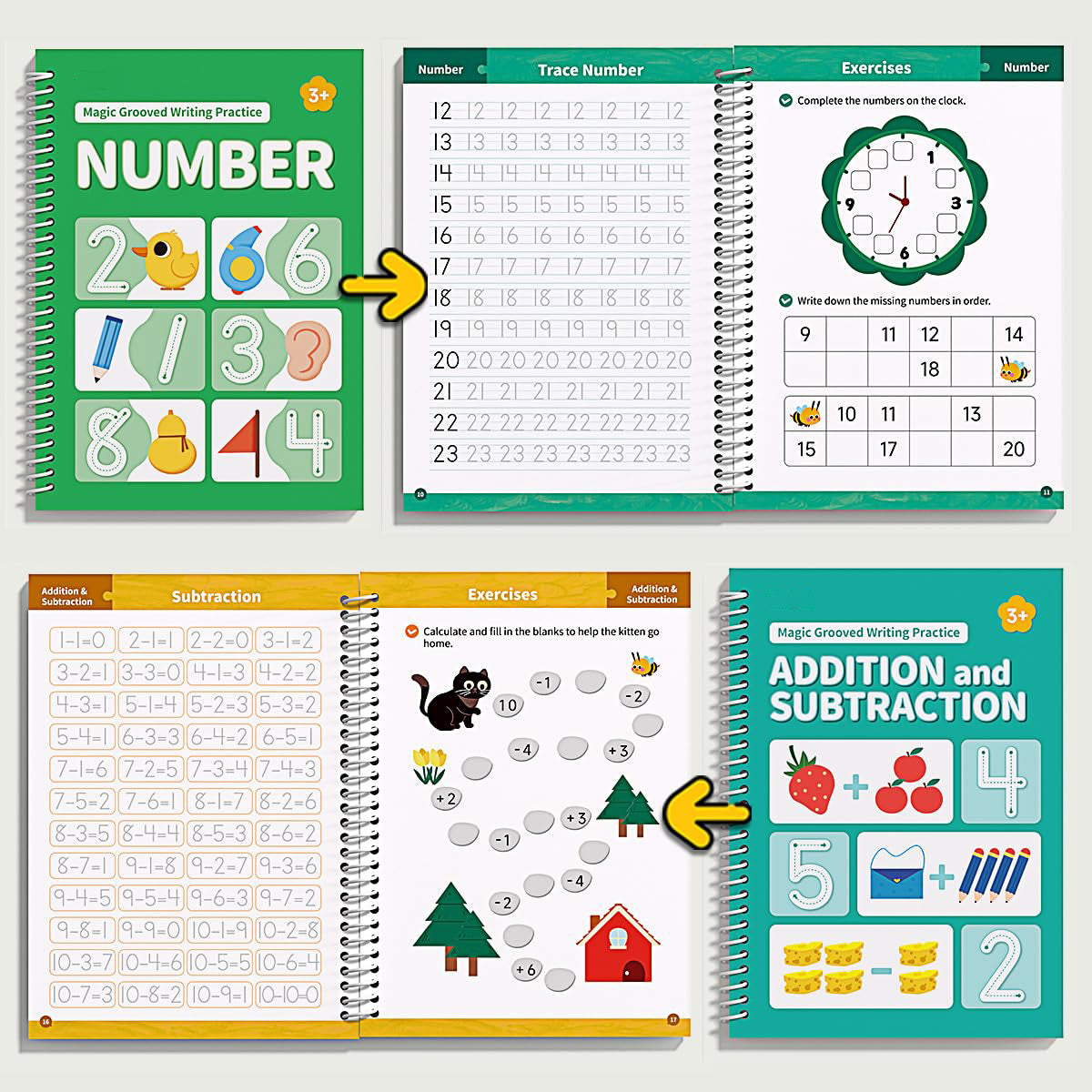 Reusable Magic Handwriting Practice Copybook Set