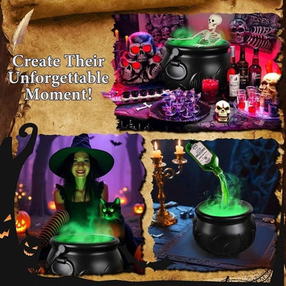 Witch Cauldron with LED Light & Fog Mist Maker