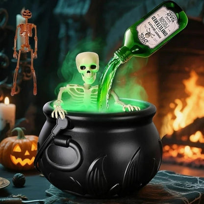Witch Cauldron with LED Light & Fog Mist Maker