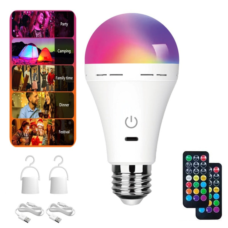 Portable Rechargeable LED Camping Light Bulb with Remote Control