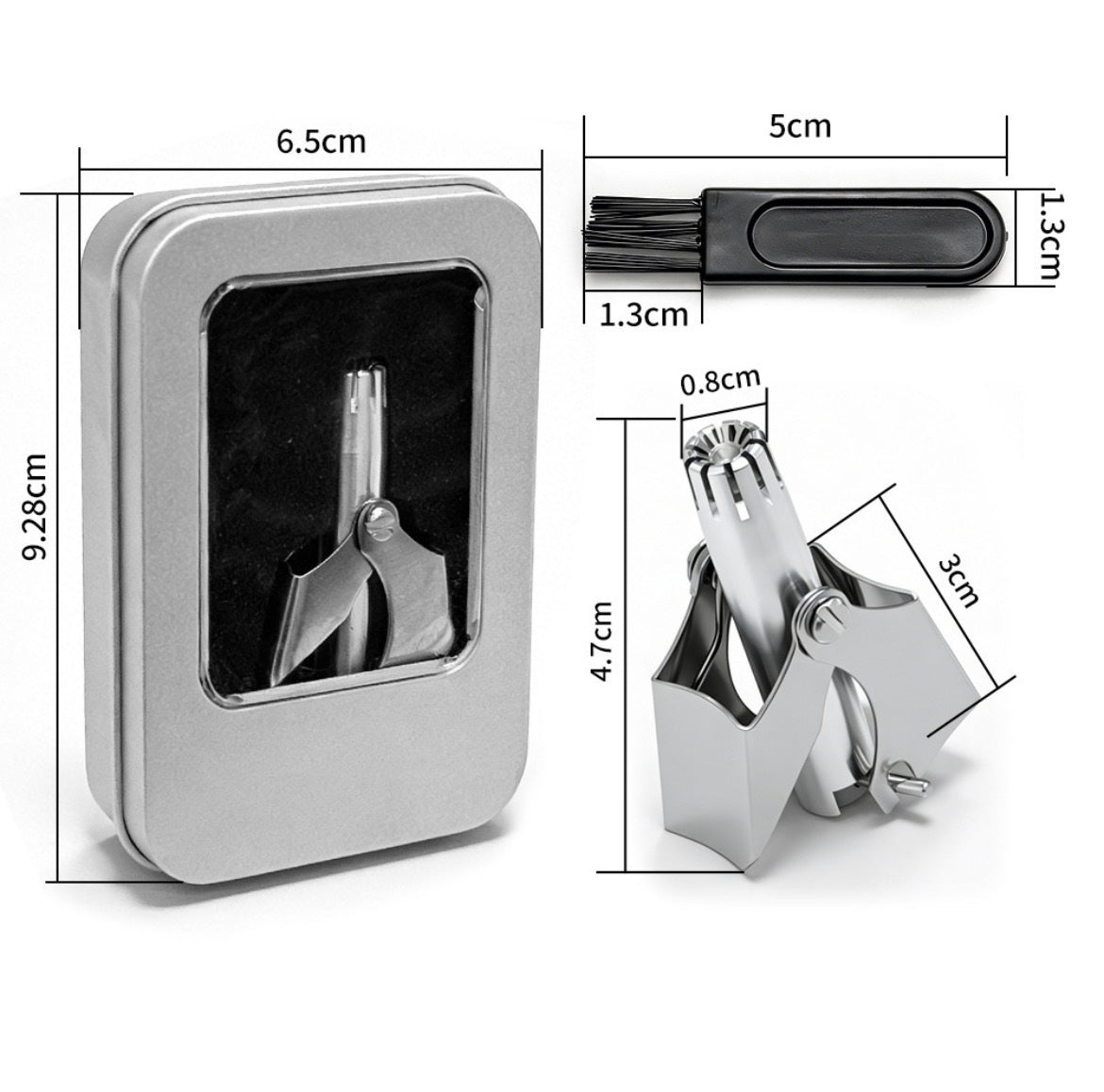 💥Buy 1 get 1 free 🔥Manual Nose Hair Trimmer – Stainless Steel 360° Trimmer, Waterproof & No Battery Required