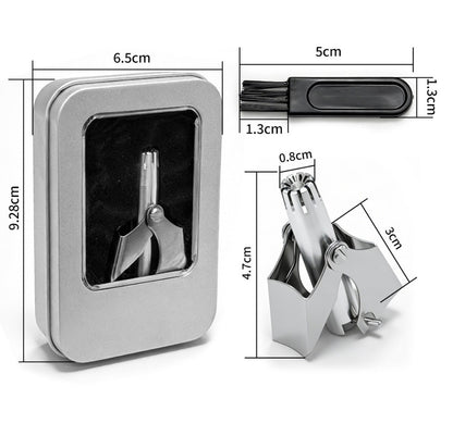 💥Buy 1 get 1 free 🔥Manual Nose Hair Trimmer – Stainless Steel 360° Trimmer, Waterproof & No Battery Required