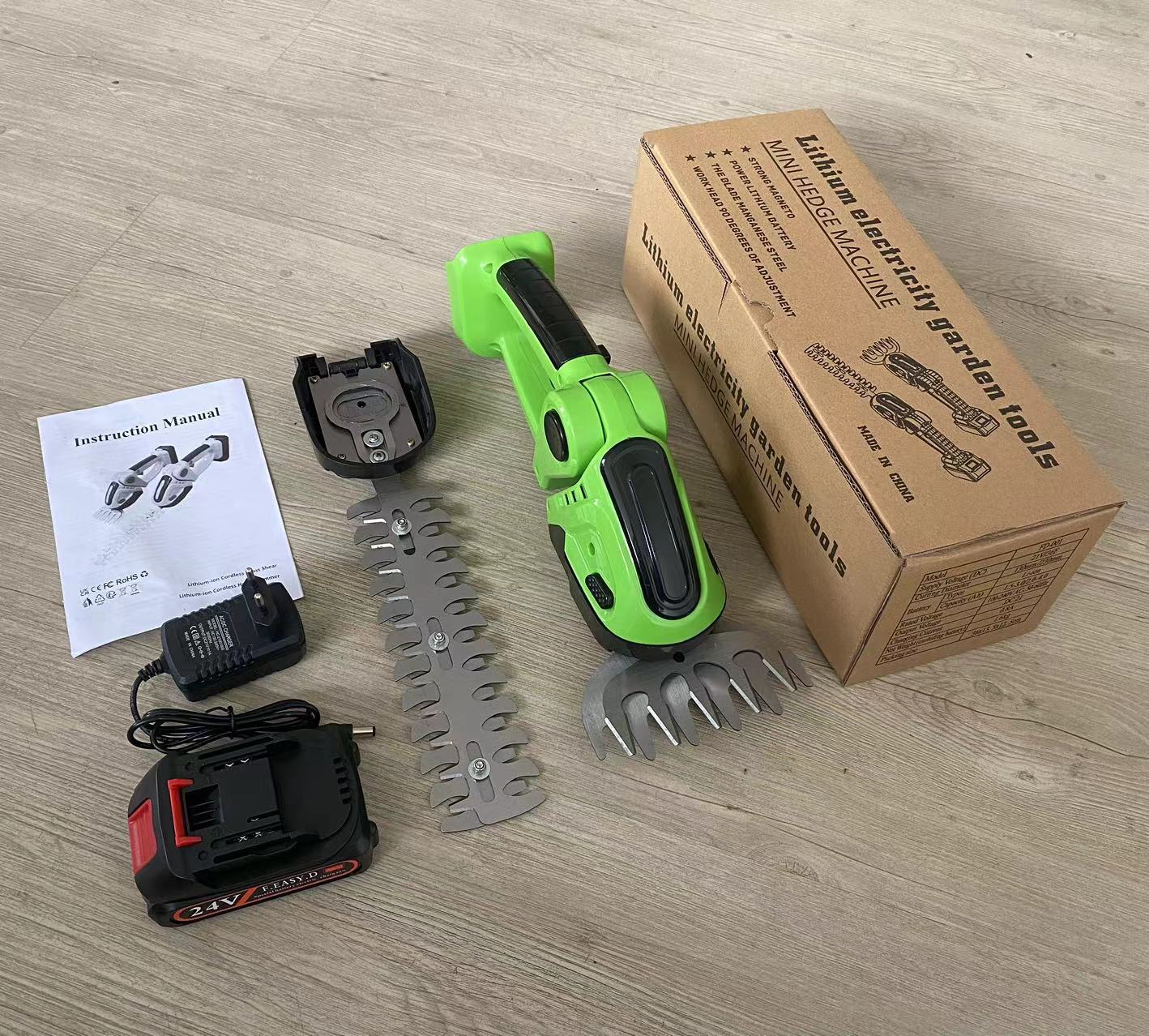 20V Cordless 2-in-1 Grass Shear & Hedge Trimmer with Battery & Charger