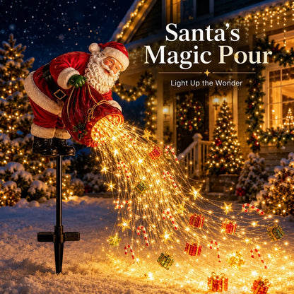 🎅 Santa’s Magic Pour – Flowing LED Christmas Garden Light | 49% OFF 🎄✨