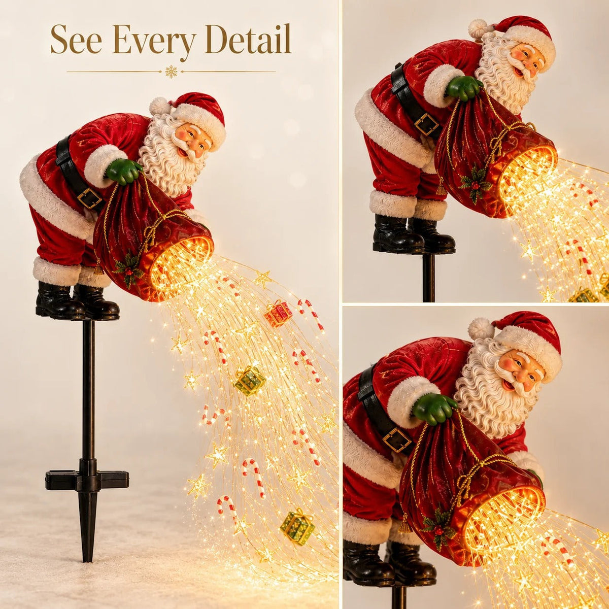 🎅 Santa’s Magic Pour – Flowing LED Christmas Garden Light | 49% OFF 🎄✨