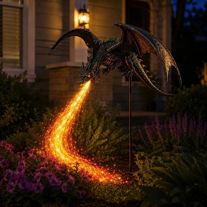 🔥 Fire-Breathing Dragon Solar Garden Light – Epic Fantasy Outdoor Decor